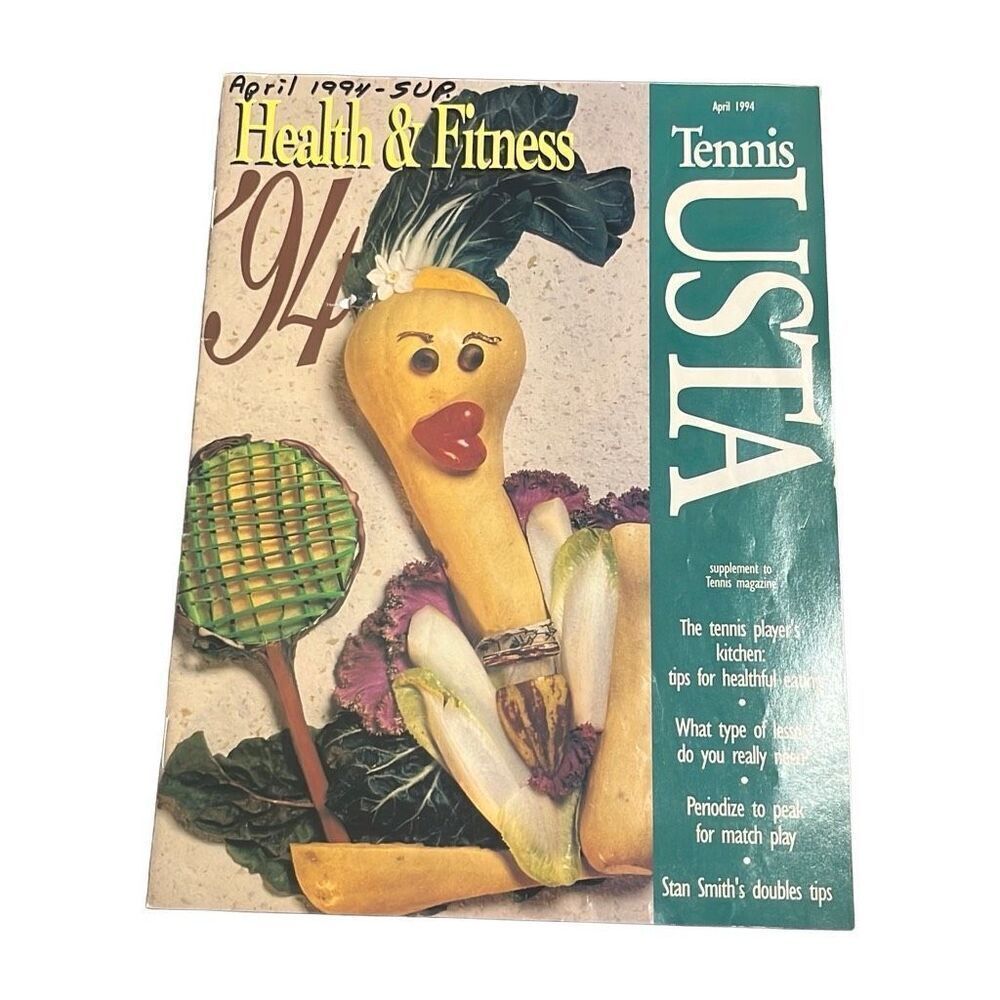 Tennis USTA April 1994 Health & Fitness Magazine insert Vintage‎ Ephemera Sports